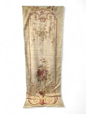 Large French Aubusson-Style Tapestry Panel, Early 20th Century. Elegant hand-woven 