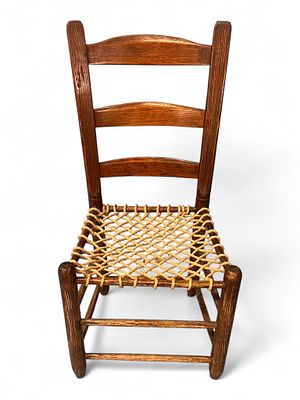 Southern Ladderback Chair with Rope Seat, Early 20th Century. Charming early 20th century 