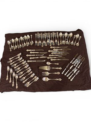 Towle “Debussy" Pattern Sterling Silver Flatware Service, 75 Pieces. An extensive 75-piece 