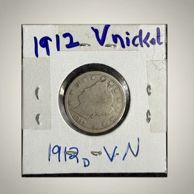 1912-D Liberty Head V Nickel Denver Mint - Only Branch Mint Issue of the Series -. 1912-D 