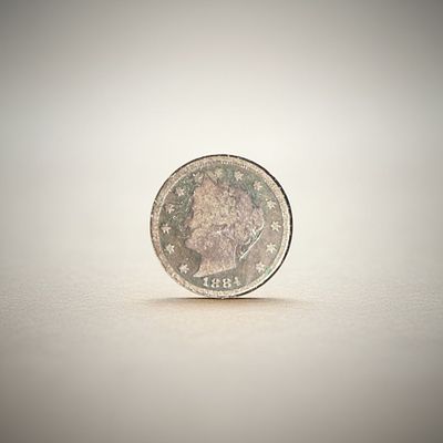 1886 Seated Liberty Dime. Seated Liberty dime dated 1886, Philadelphia issue (no mintmark) 
