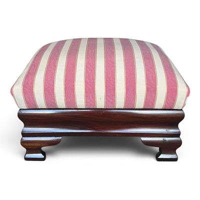 American Empire Mahogany Footstool. American Empire mahogany footstool, circa 1840-1850, having 