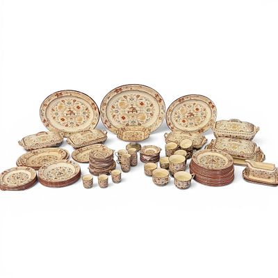 Wedgwood "Pagoda" Partial Dinner Service, 96 Pieces. A large and attractive 96-piece Wedgwood 