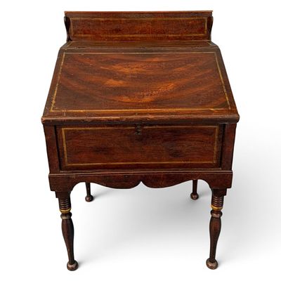 American Country Sheraton Faux-Grained Sugar Desk, Southern, Early 19th Century. A scarce 