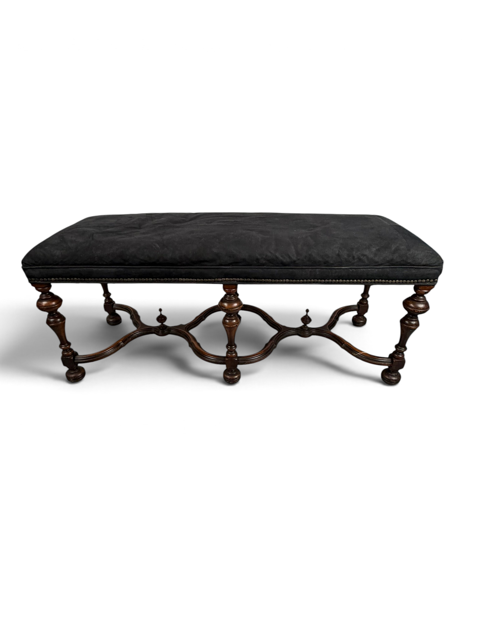 19th C Continental Walnut Bench