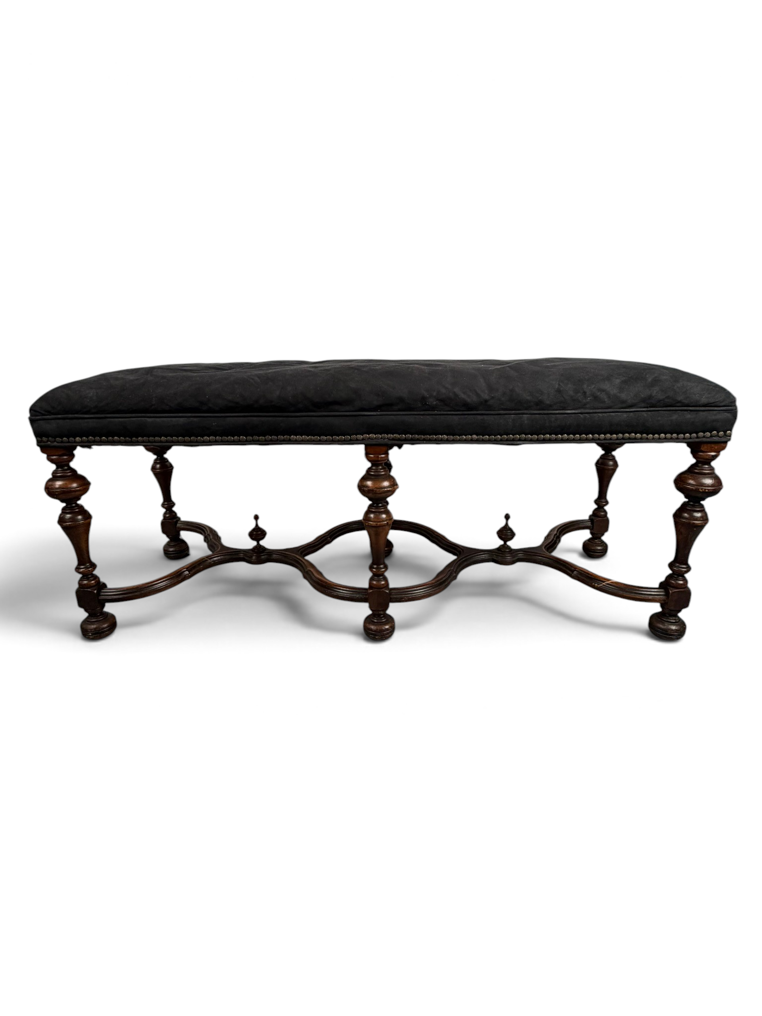 19th C Continental Walnut Bench