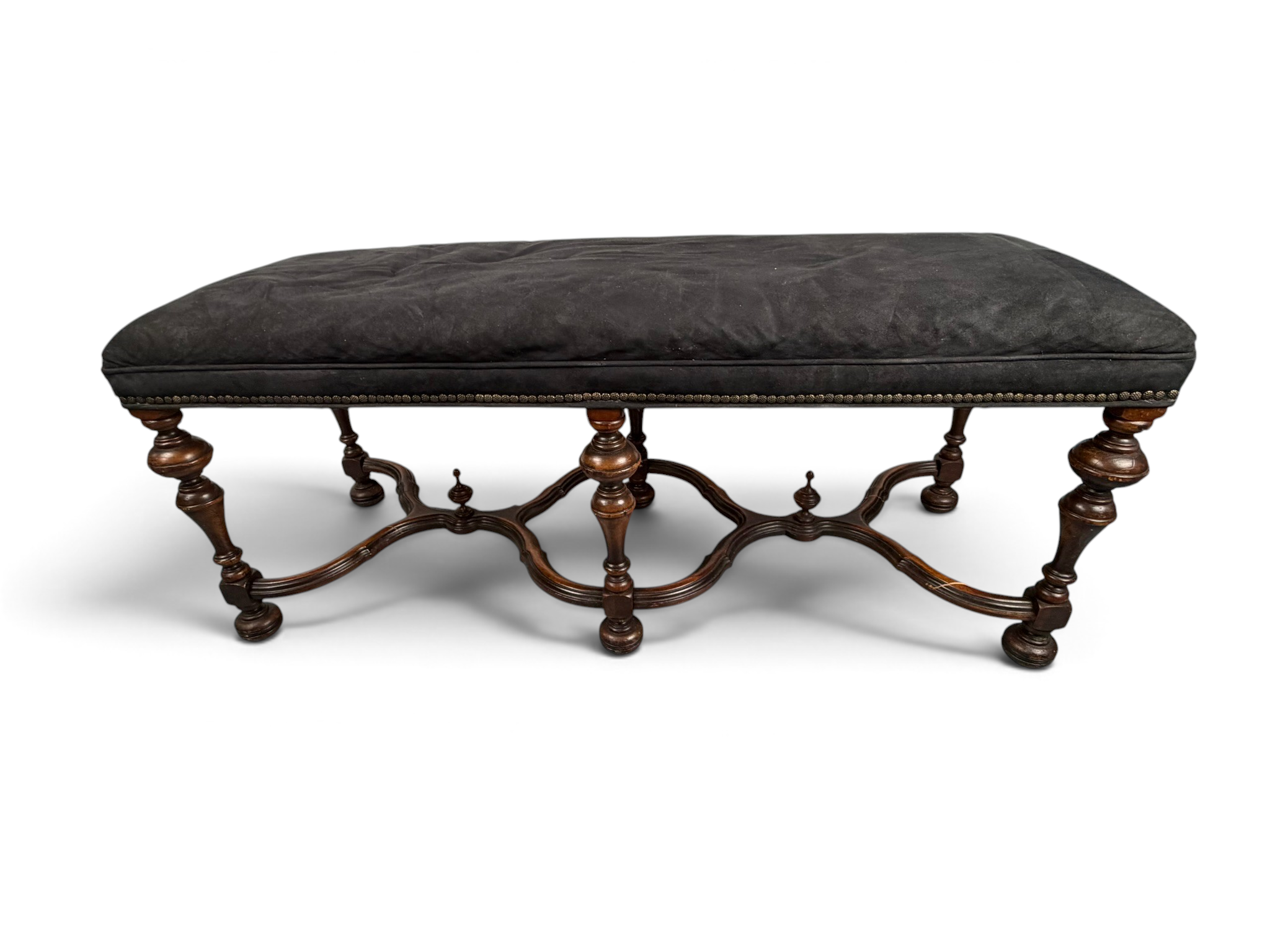 19th C Continental Walnut Bench