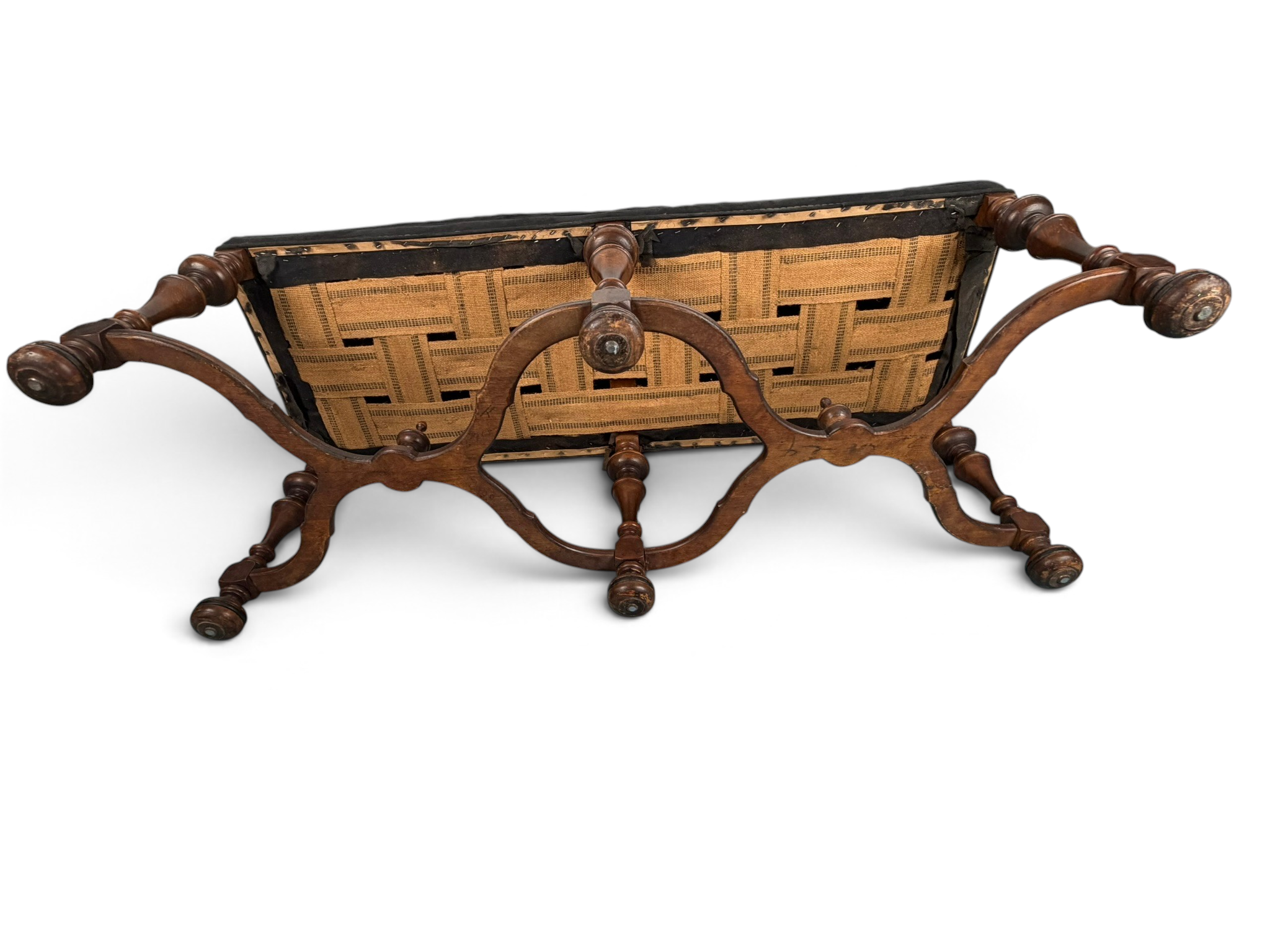 19th C Continental Walnut Bench