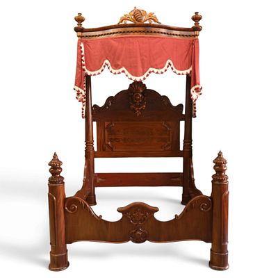 C. Lee Mahogany Three-Quarter Tester Bed. Maker/Artist: Charles Lee (stamped C.LEE) Origin: 