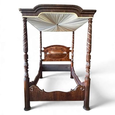 Acanthus-Carved Mahogany Full Tester Bed. Origin: Probably American Date: Mid-19th century 