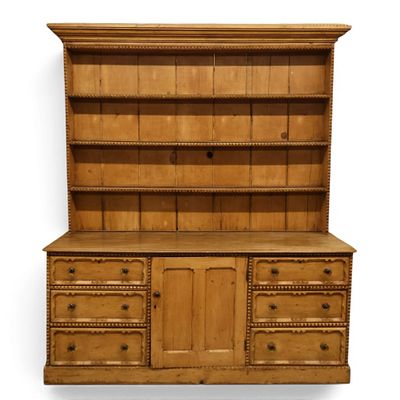 English Country Pine Dresser & Rack. Origin: Probably English Date: Probably early 19th 