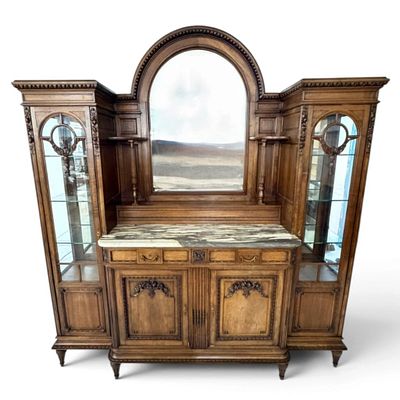 Louis XVI Revival Walnut Sideboard. Origin: Continental, probably France Date: Circa 