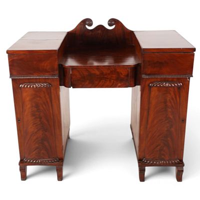 William IV Mahogany Pedestal Server. Origin: England Date: Circa 1830-1840 Period/Style: 