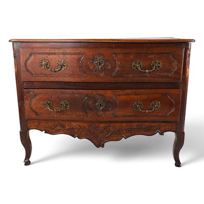 French Provincial Louis XV-Style Commode. Origin: Probably France Date: 19th century 