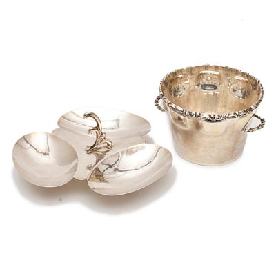 16. 20TH CENTURY MEXICAN SCHOOL. Various objects. Silver. Hallmarks on the base. 9.5 x 17 x 