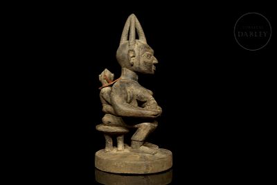 Yoruba Figure ‘Motherhood’, Nigeria, 20th century. Sculpture modelled after African art. Made 