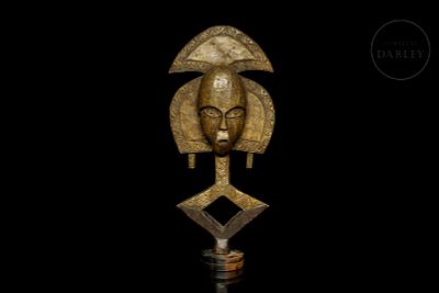 African style figurine ‘Bakota locket’, Gabon. Sculpture in the style of African art. Made of 