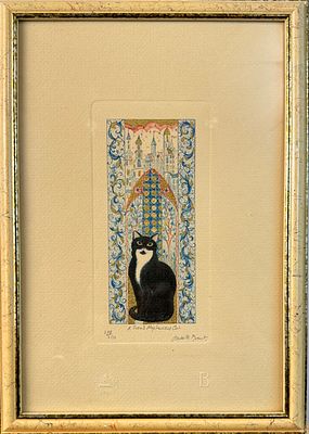 ISABELLE BRENT (nacida en 1961) " A PROUD MYSTERIOUS CAT". ISABELLE BRENT (nacida en 1961) "A 