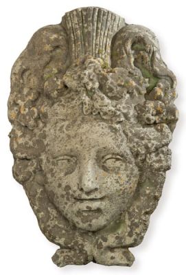 Mascar&oacute;n de arenisca. S. XX 
. Figurehead for sandstone fountain with 