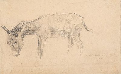 : MARCELINO UNCETA Y L&Oacute;PEZ - Burro. MARCELINO UNCETA Y L&Oacute;PEZ Zaragoza 1835 - Madrid 1905 Burro. 