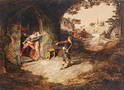 : ENRIQUE ATALAYA - Trifulca en la posada. ENRIQUE ATALAYA Murcia 1851 - Par&iacute;s 1913 Trifulca en 