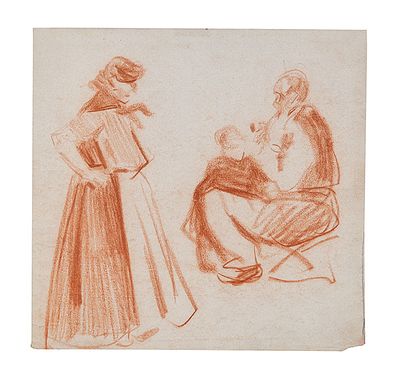 : ESCUELA ESPA&Ntilde;OLA S. XIX - Maternidad y abuela. ESCUELA ESPA&Ntilde;OLA S. XIX Maternidad y abuela 