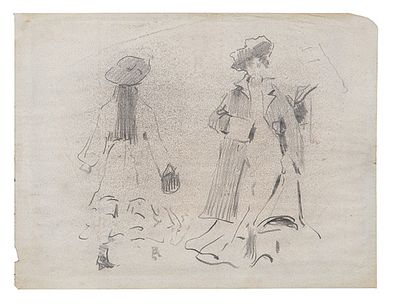 : ESCUELA ESPA&Ntilde;OLA S. XIX - Damas. ESCUELA ESPA&Ntilde;OLA S. XIX Damas Dibujo a carboncillo y l&aacute;piz 