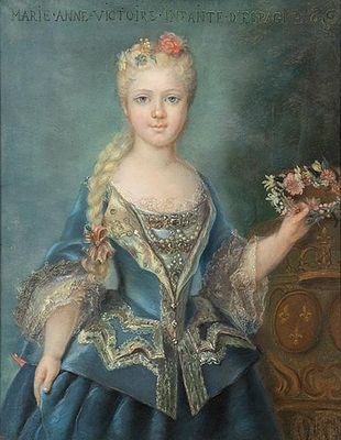 : COPIA DE ALEXIS SIM&Oacute;N BELLE S. XIX - Retrato de la Infanta Mar&iacute;a Ana Victoria de Borb&oacute;n. COPIA 