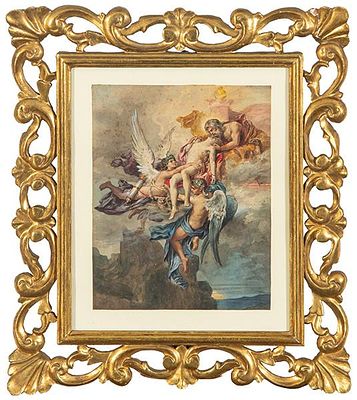 : ESCUELA ESPA&Ntilde;OLA S. XIX - Escena mitol&oacute;gica. ESCUELA ESPA&Ntilde;OLA S. XIX Escena mitol&oacute;gica 