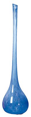 : Jarr&oacute;n de cristal de Murano de cuello largo con decoraci&oacute;n de manchas azules. Jarr&oacute;n de 