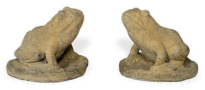 : Pareja de ranas de arenisca para jard&iacute;n. Pareja de ranas de arenisca para jard&iacute;n. Medidas: 24 