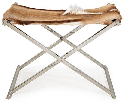 : Banqueta plegable para maletas de Sol y Luna, con estructura tubular cromada plegable de 