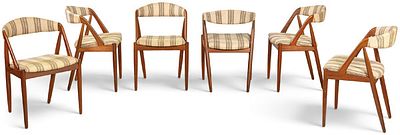 : Kai Kristiansen (1929-2002) para Schou Andersen M&oslash;belfabrik, 1956 Conjunto de 6 sillas de 