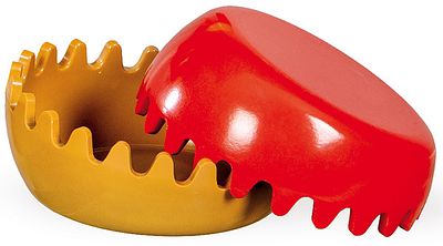 : Alan Fletcher (Nairobi, 1931 - 2006) para Mebel Italia 1972 Cenicero "Clam Ashtrays" Mini 