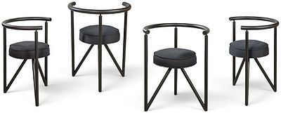 : Philippe Starck (1949) Disform Edition 1982? Conjunto de 4 sillas modelo Miss Dorne con 