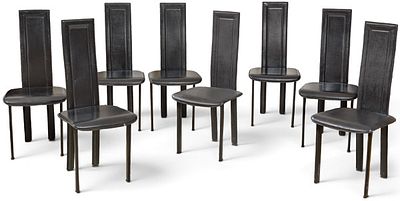 : Giorgio Cattelan (1950) para Cattelan? Conjunto de 8 sillas con respaldo Alto modelo Lara. Gior 
