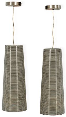 : Marc Sadler (1946) para Foscarini Pareja de l&aacute;mparas colgantes Tite 2, 2000 Tejido de cristal 