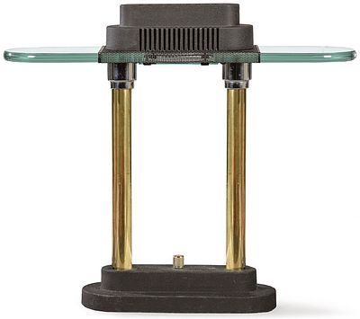 : L&aacute;mpara de mesa de Robert Sonneman para George Kovacs, a&ntilde;os 80. L&aacute;mpara de mesa de Robert 