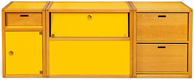: Fl&ouml;totto (G&uuml;tersloh, 1906-), Profilsystem, mueble modular de almacenamiento, ca. 1970s-1980s 
