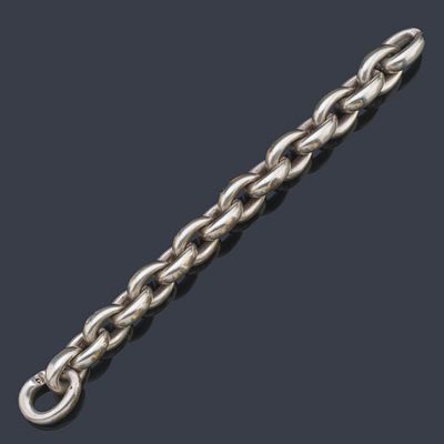 : HERMES Par&iacute;s Pulsera de la colecci&oacute;n Acrobate en plata, modelo grande con eslabones 