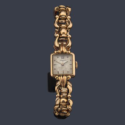 : CERTINA de se&ntilde;ora con caja y brazalete en oro amarillo de 18 K. CERTINA de se&ntilde;ora con caja y 