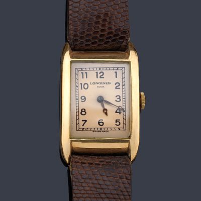 : LONGINES de caballero con caja en oro amarillo de 18 K. LONGINES de caballero con caja en oro 