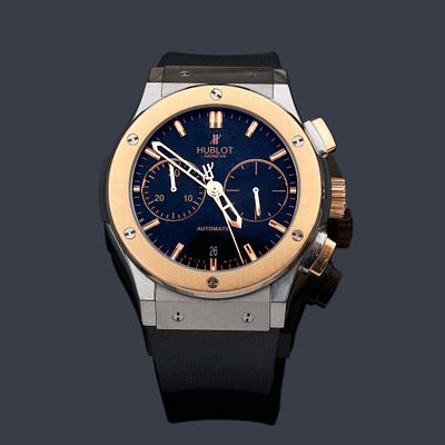 : HUBLOT Cassic Fusion Chronograph ref. 521.NO.1180.RX de caballero con caja en titanio y oro 