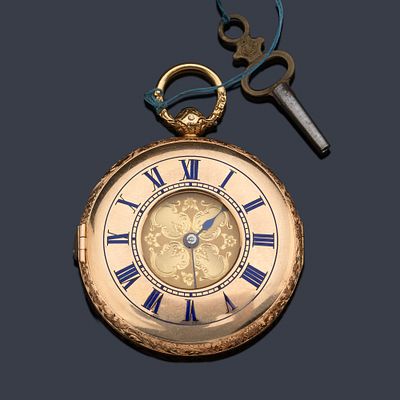 : HENRRY W. HARRISON Liverpool n&ordm; 20291, reloj cazador de colgar con doble caja en oro amarillo 