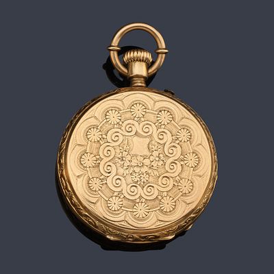 : LAFONT VILLAC & Cia. Puerto Principe n&ordm; 968734, reloj saboneta con caja en oro amarillo de 18 K. 