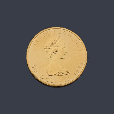 : Isabel II 50 d&oacute;lares Canada en oro de 22 K. Isabel II 50 d&oacute;lares Canada en oro de 22 K.