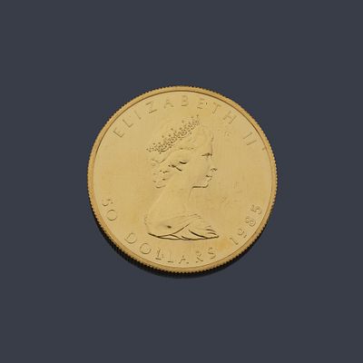 : Isabel II 50 d&oacute;lares Canada en oro de 22 K. Isabel II 50 d&oacute;lares Canada en oro de 22 K.