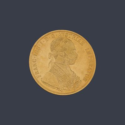 : Francisco Jos&eacute; I, 4 ducados, Austria en oro de 22 K. Francisco Jos&eacute; I, 4 ducados 