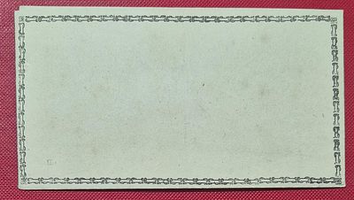 Bamra 1889 1/2 anna envelope, black with scroll border and tongue flap, unused in fine