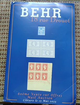 2025 BEHR MAY 2025 AUCTION SALE CATALOGUE. Around 400 pages thick ART PAPAER volume.